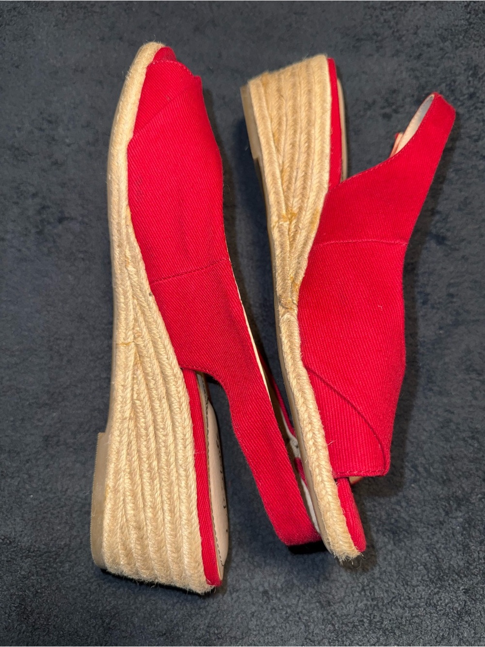 LifeStride Socialite Women's Red Espadrille small wedge Slingbacks size 11 - Picture 4 of 8